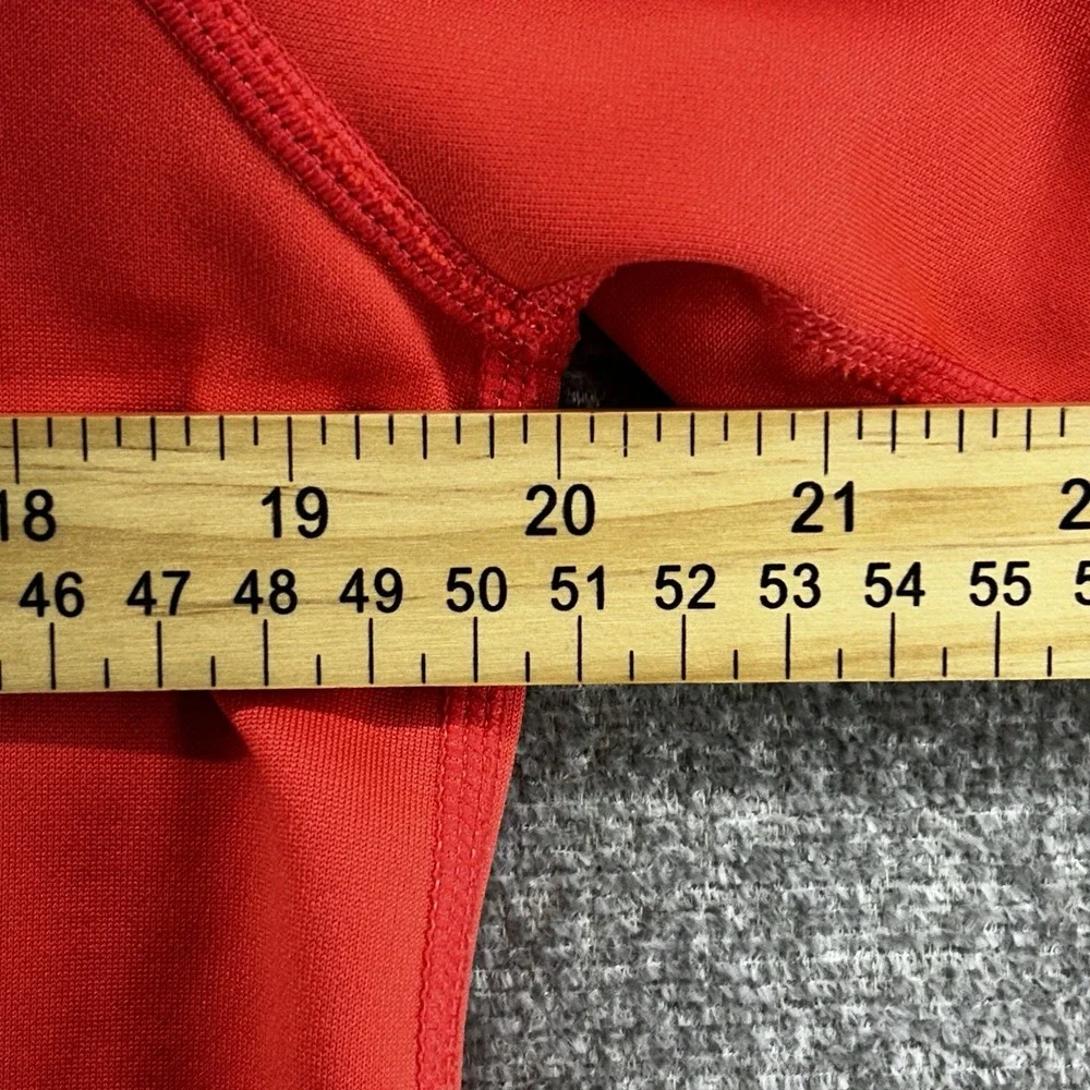 Nike Dri Fit Hoodie Women Medium Pullover Orange Fleece Activewear Thumb Hole‎